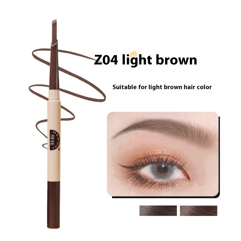 Makeup Color Rendering Double Head Extremely Thin Waterproof And Sweat-proof Eyebrow Pencil - Image 4