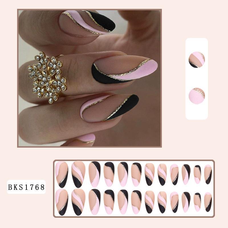 French Sweet Cool Striped Nail Sticker - Image 3