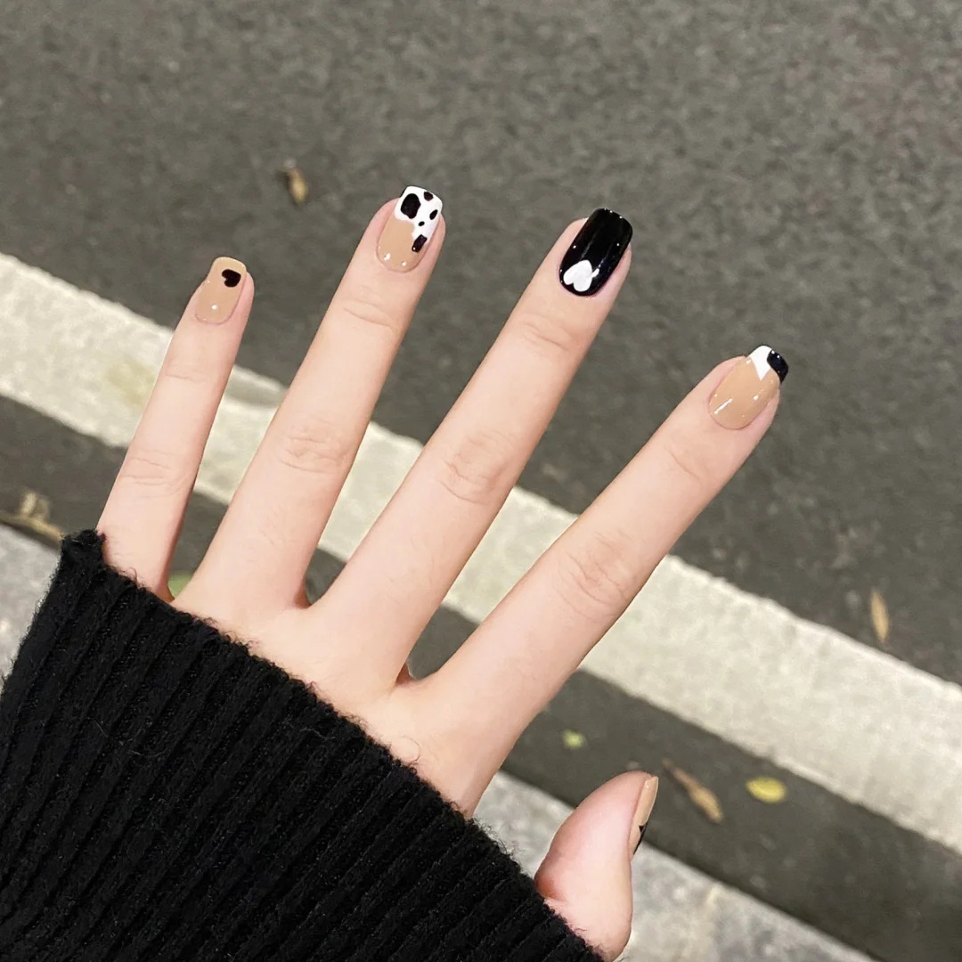 Nail Beauty New Hand-painted Fake Nail Tip Tulip Patch - Image 26