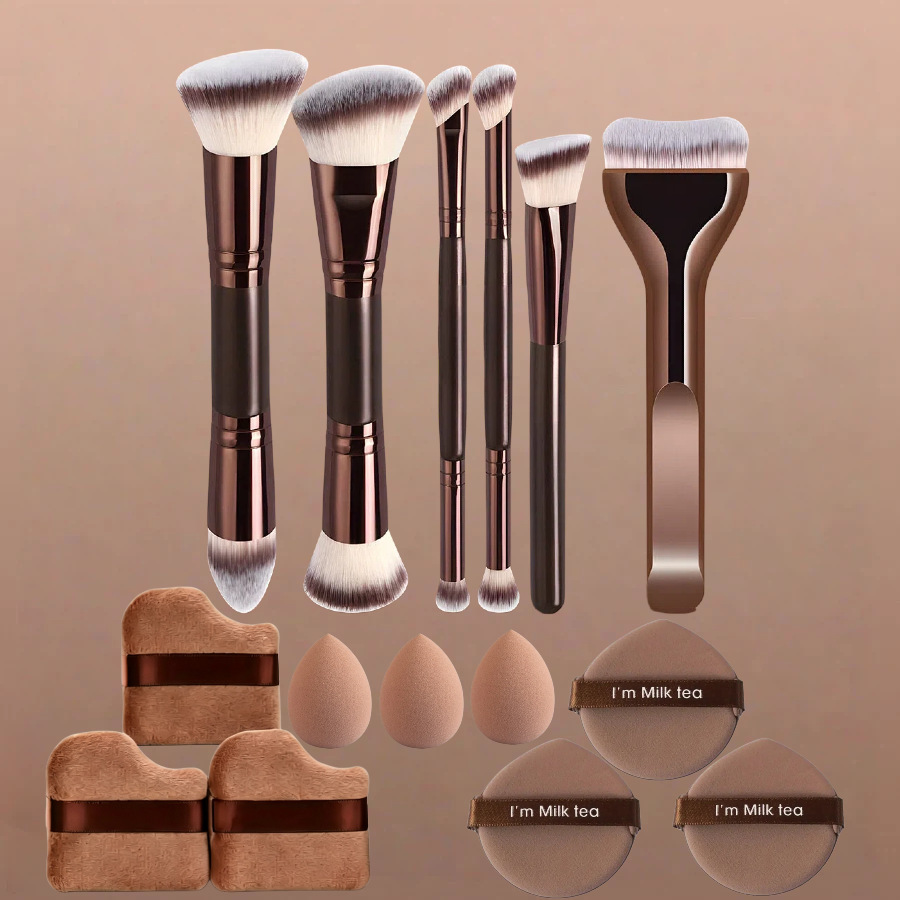 Coffee-colored Makeup Brush Beauty Tool - Image 3