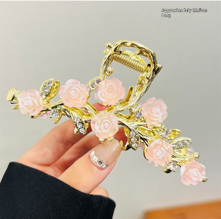 Camellia Hair Claw Clip For The Back Of Head
