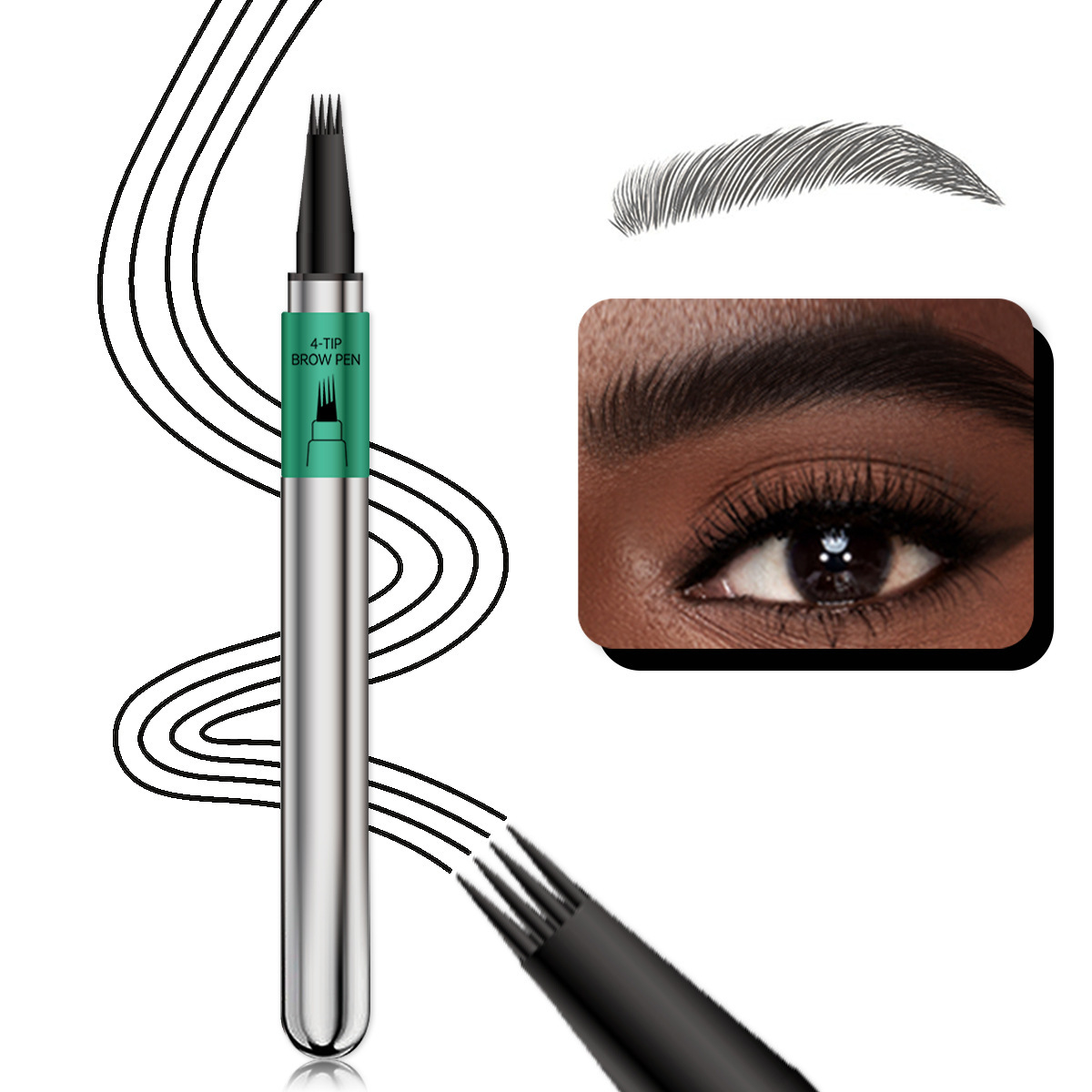 Four-claw Smudge-proof Wild Eyebrow Pencil - Image 5