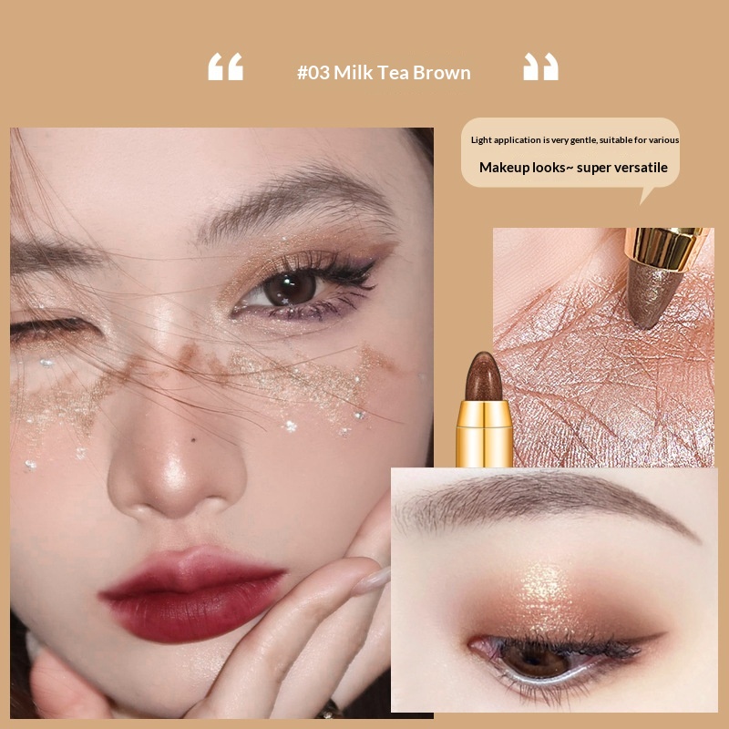 High-shine Pearlescent Finely Shimmering Dual-ended Eyeshadow Stick For A Radiant Illuminated Look - Image 3