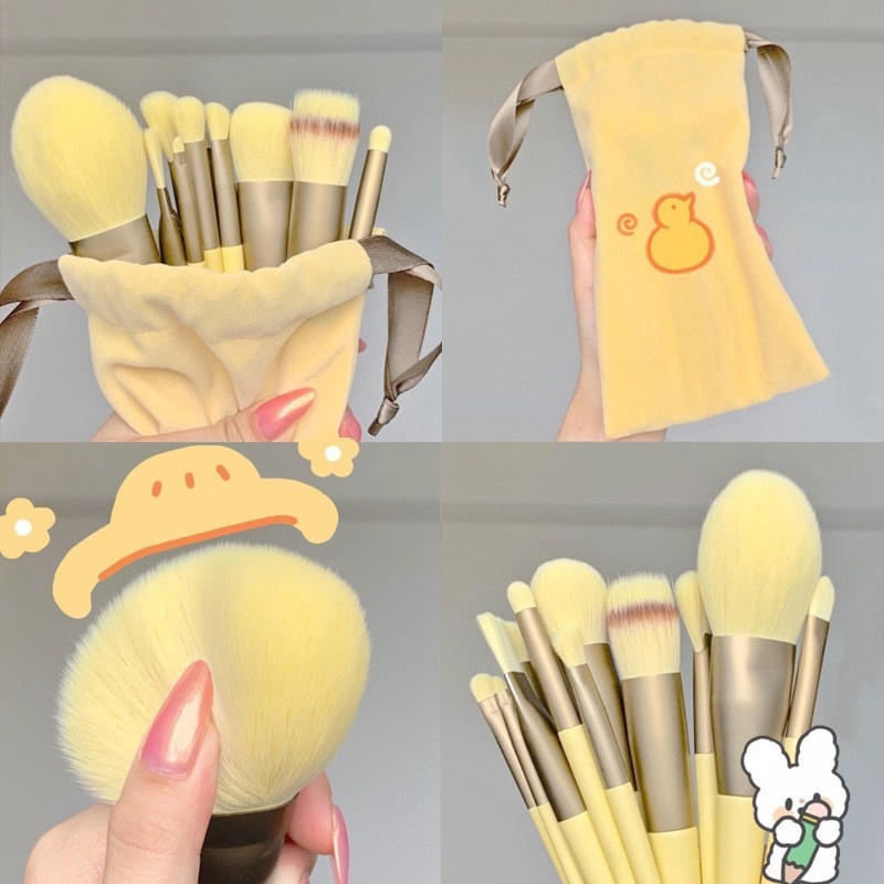 13 PCs Purpleflower Holly Leaf Makeup Brushes Suit Soft Hair - Image 3