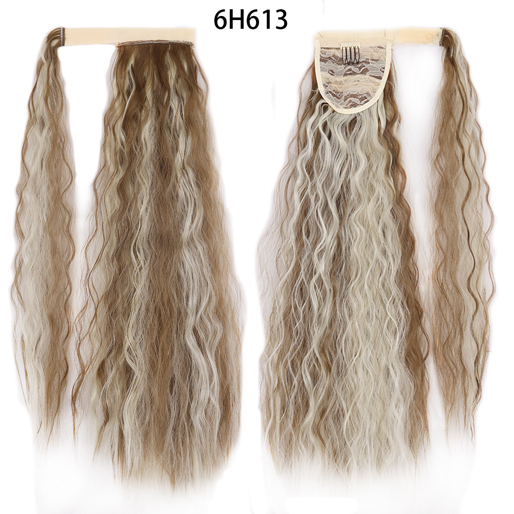 Ponytail Wig Water Wave Velcro Banding Chemical Fiber High Temperature Silk - Image 2