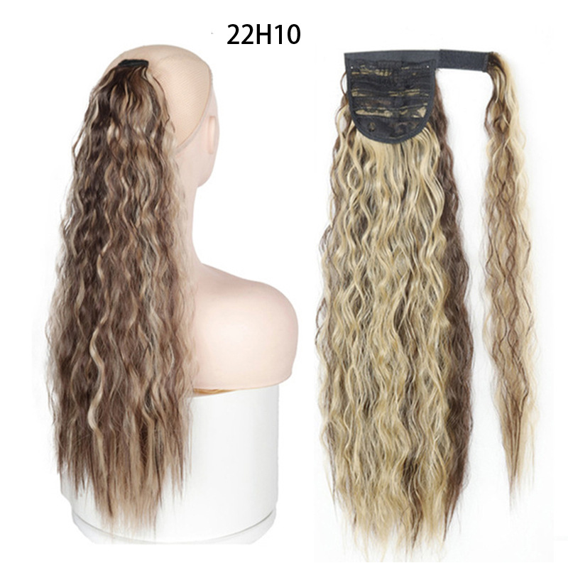 Ponytail Wig Water Wave Velcro Banding Chemical Fiber High Temperature Silk - Image 27