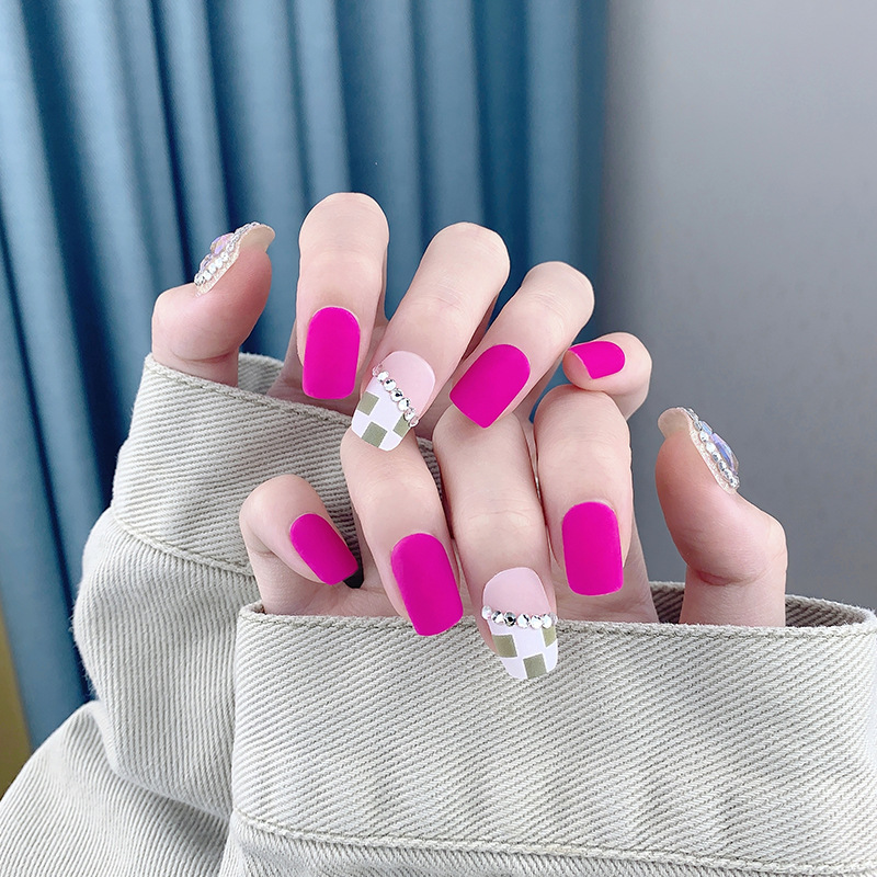 Nail Beauty New Hand-painted Fake Nail Tip Tulip Patch - Image 7