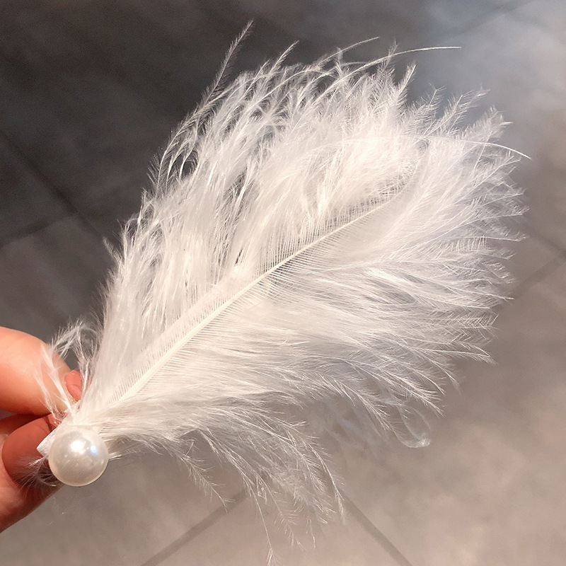 Vintage Ladies Party Feather Head Flower Bridal Top Hat Headdress - Image 3