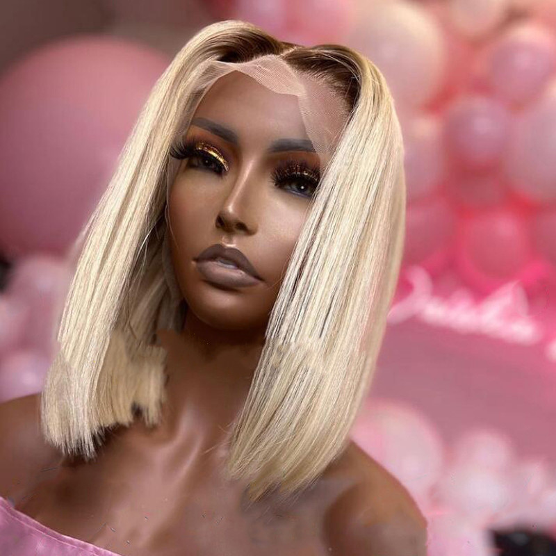 Wig Female Short Hair European And American Bobo Bobo Head Mid-shoulder Short Straight Hair Headgear - Image 2