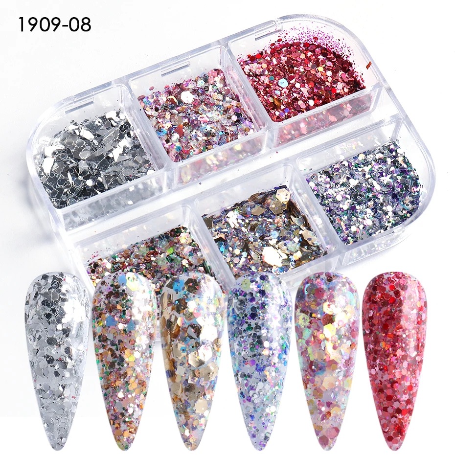 Reflective And Translucent Edelweiss Powder Nail Sequins - Image 7