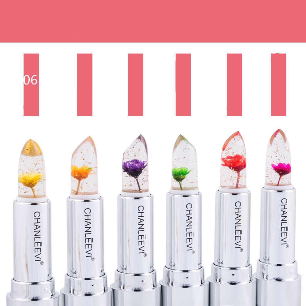 Flower Gold Leaf Temperature Change Crystal Lipstick - Image 6