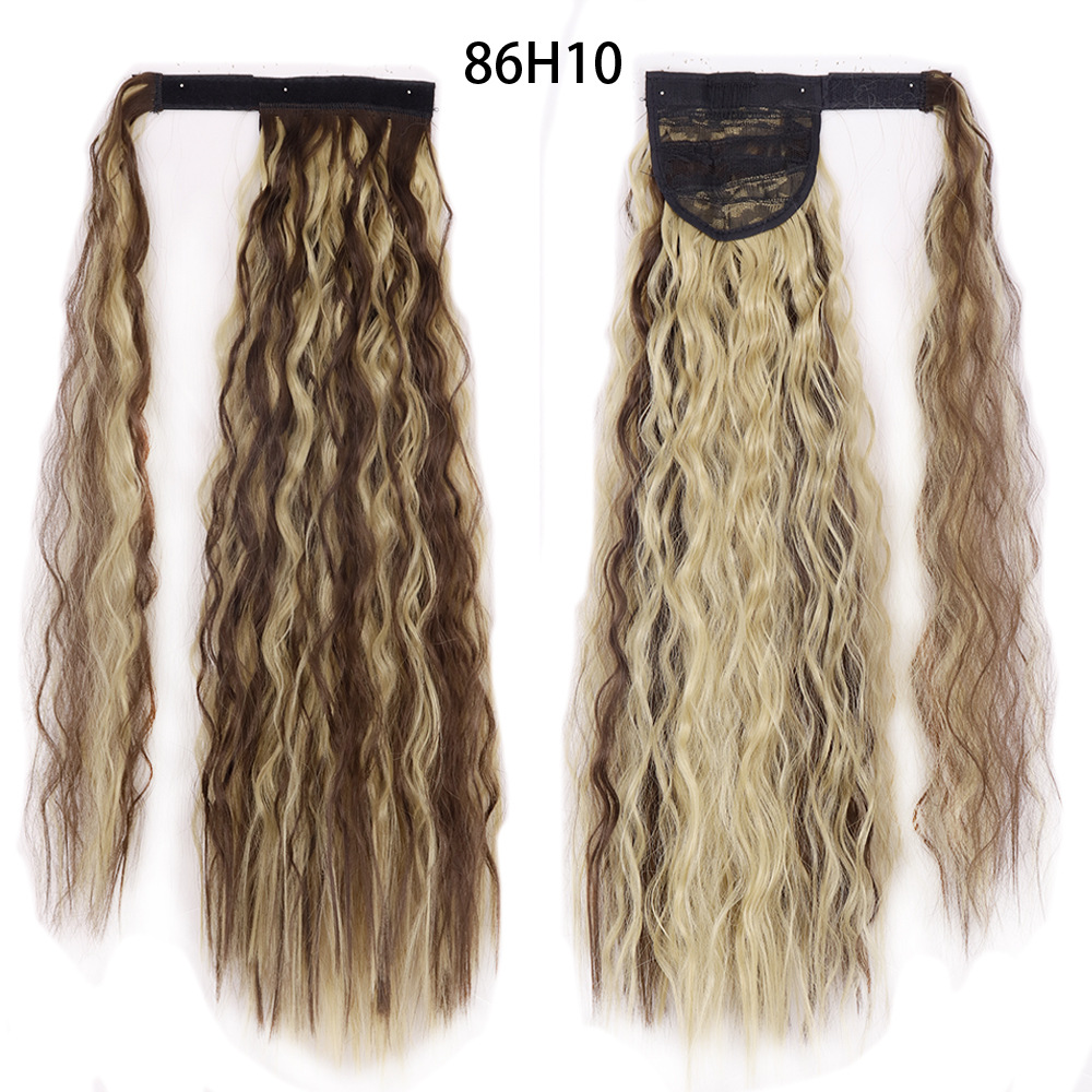 Ponytail Wig Water Wave Velcro Banding Chemical Fiber High Temperature Silk - Image 4