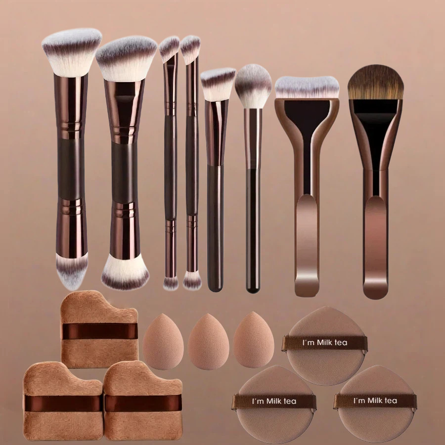 Coffee-colored Makeup Brush Beauty Tool