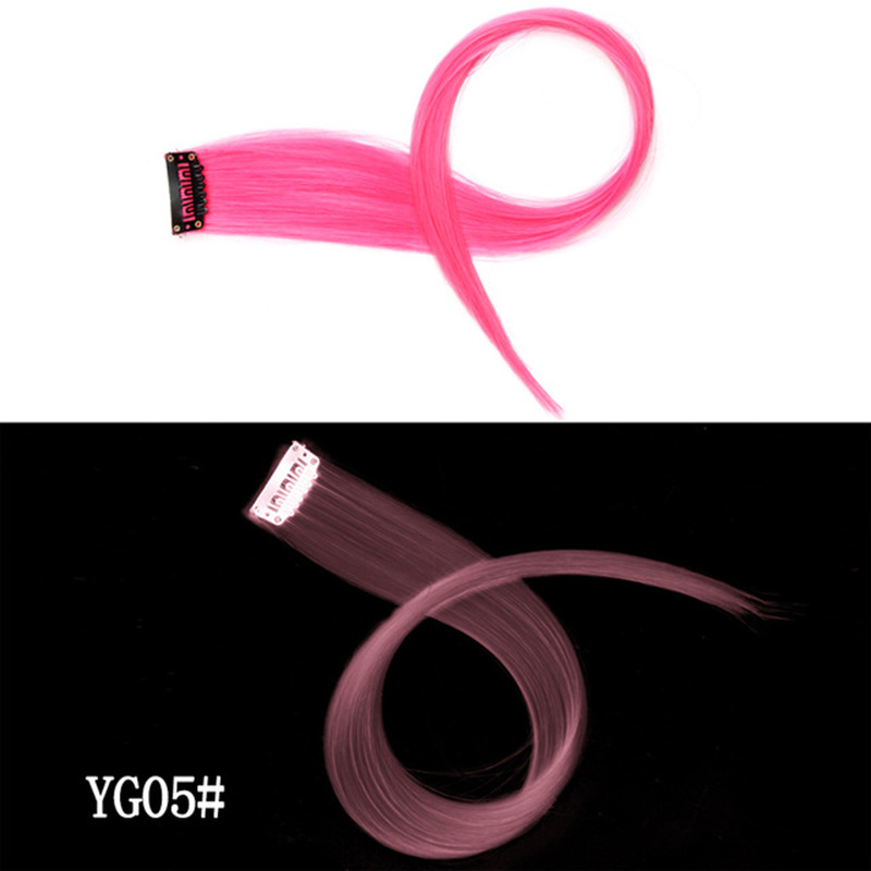 Luminous DIY Clip - In Hair Luminous Hairpiece Hair Traceless 50 CM Rainbow Colour - Image 5