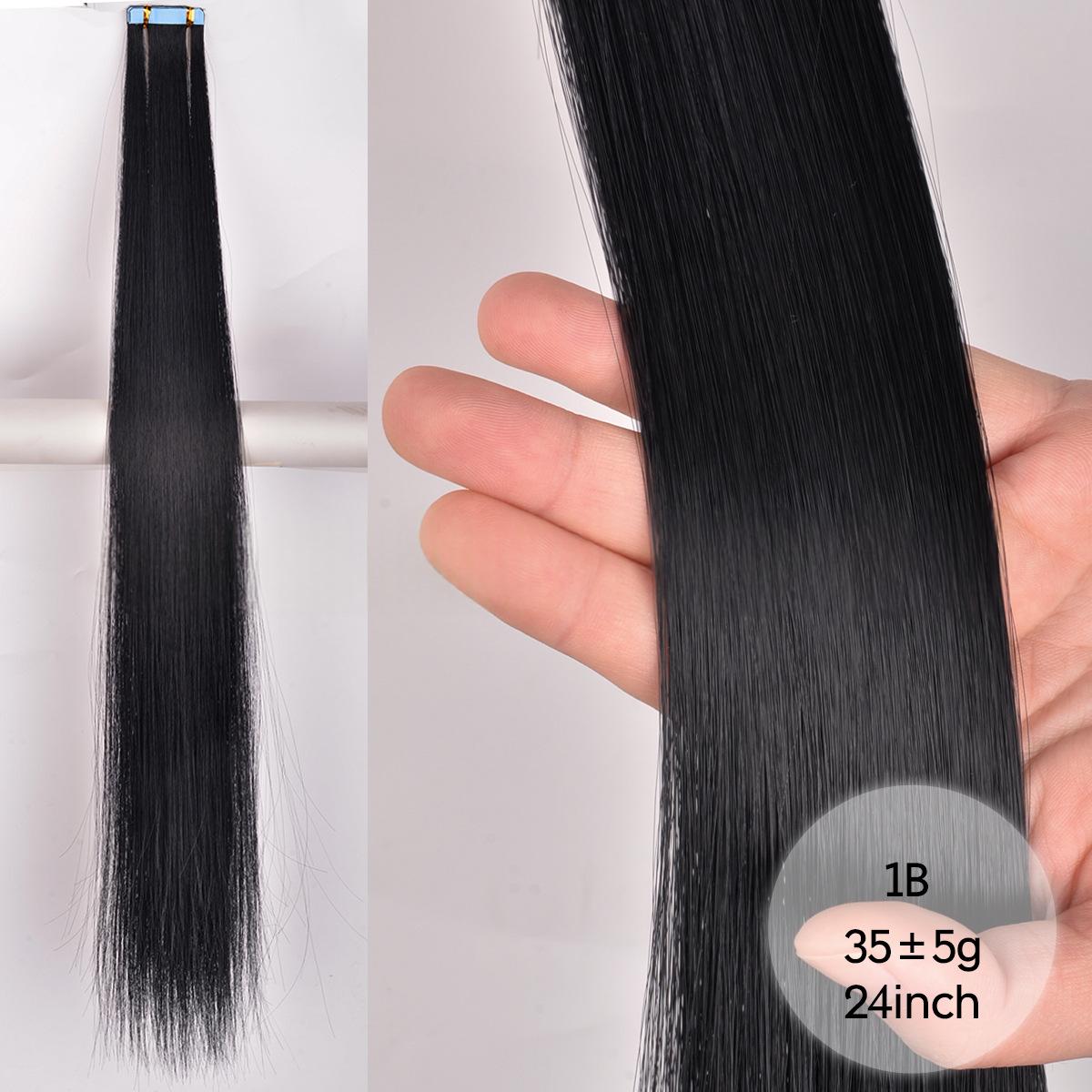 Colored Womens Hair Extension Synthetic Wig Pieces - Image 2