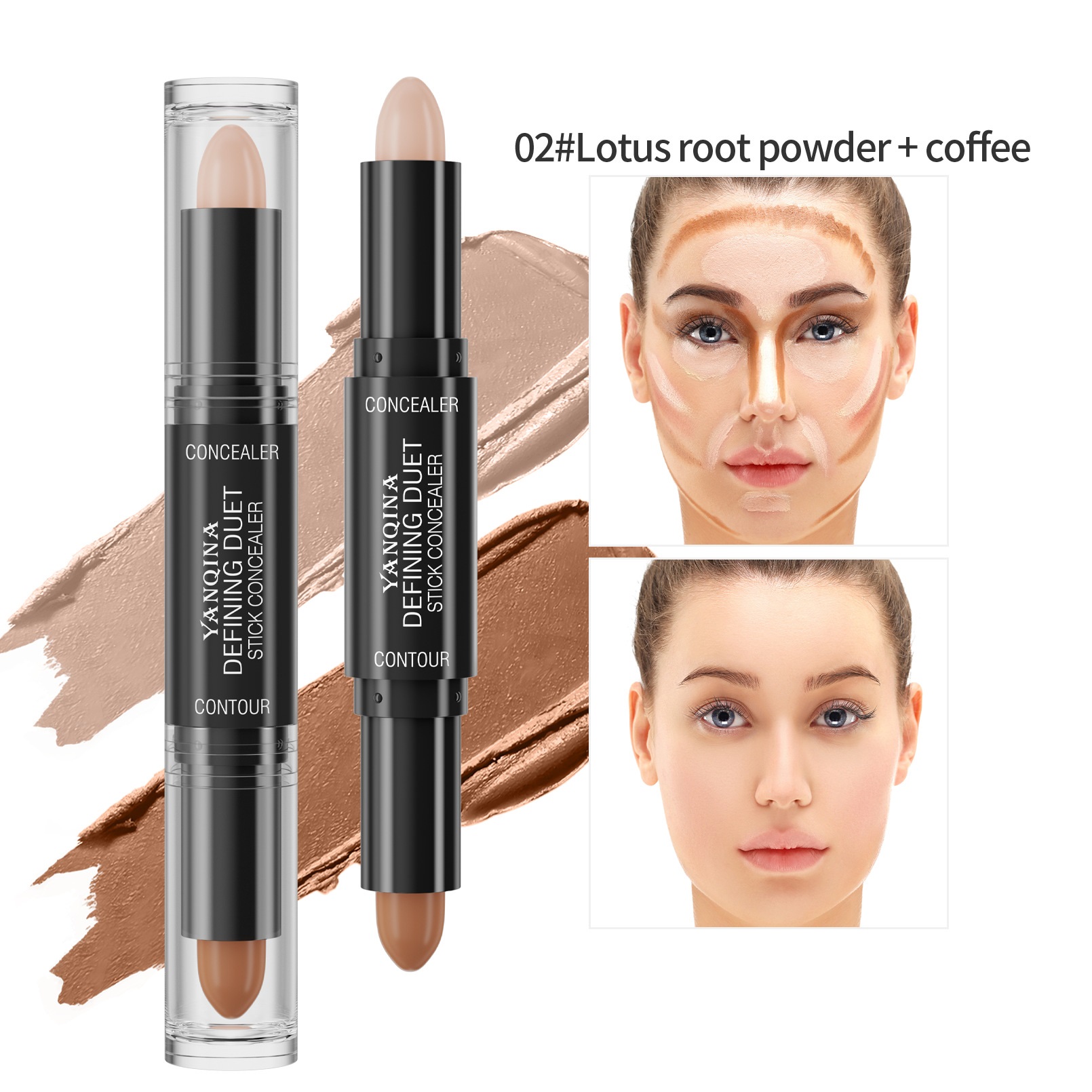 Double-headed Highlight Contour Stick Dual-purpose Stereo Highlighting Stick - Image 2