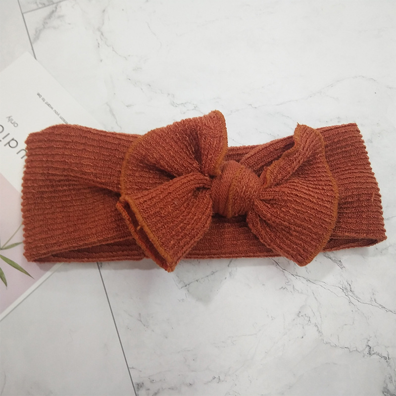 Autumn And Winter Baby Knitted Bow Headband - Image 4