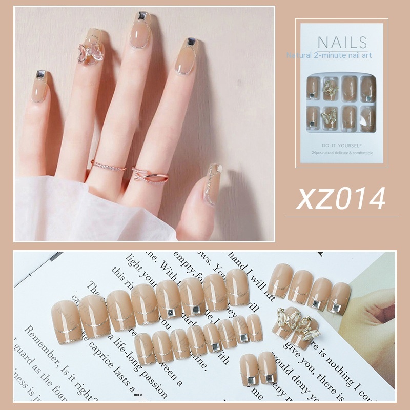 Nail Beauty New Hand-painted Fake Nail Tip Tulip Patch - Image 24