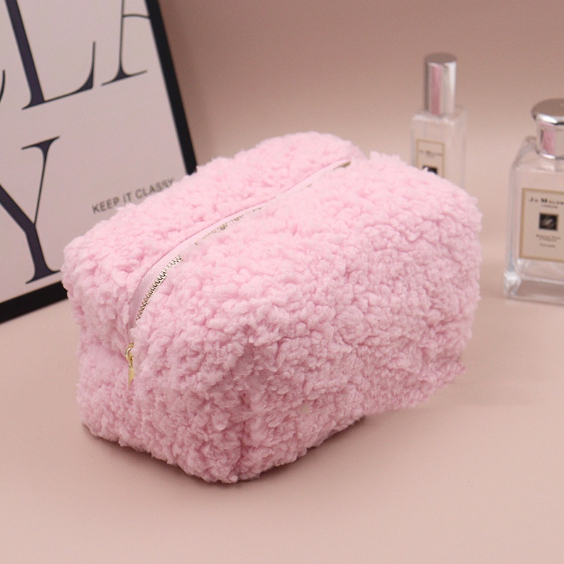 Teddy Plush Cosmetic Bag Japanese Style Lambswool - Image 2