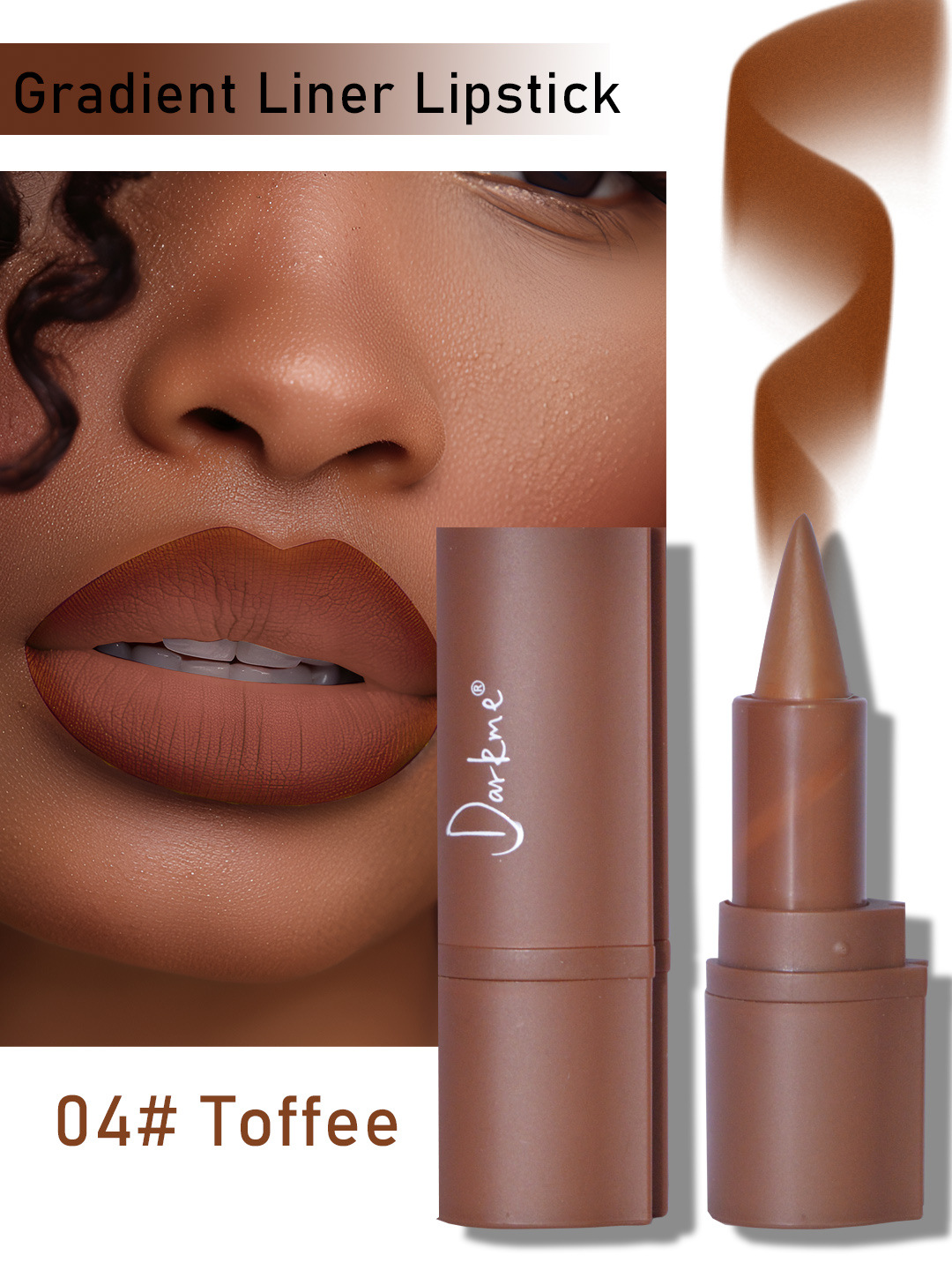 Gradient Coloring Lip Liner Matte Finish Mixed Dark Lipstick Waterproof - Image 4