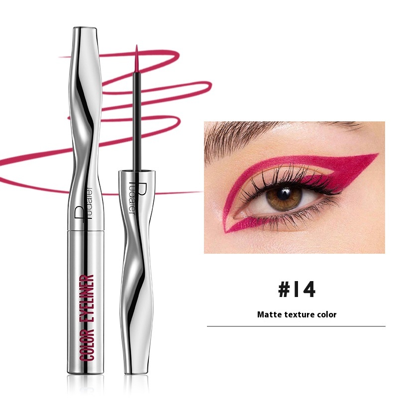 Color Eyeliner Makeup Waterproof Quick-drying Very Fine 24 Colors - Image 14
