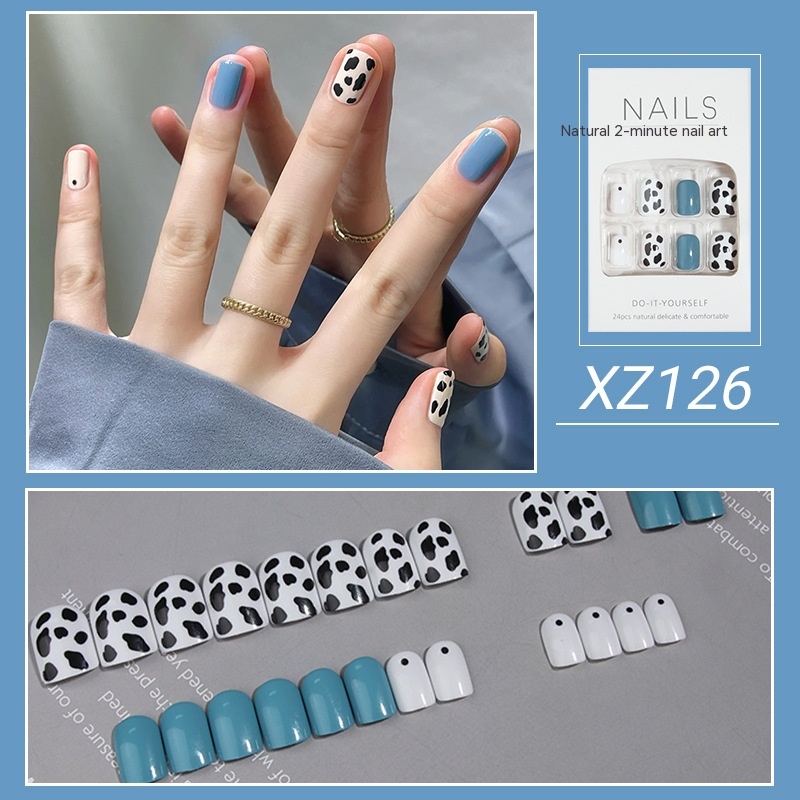 Nail Beauty New Hand-painted Fake Nail Tip Tulip Patch - Image 29