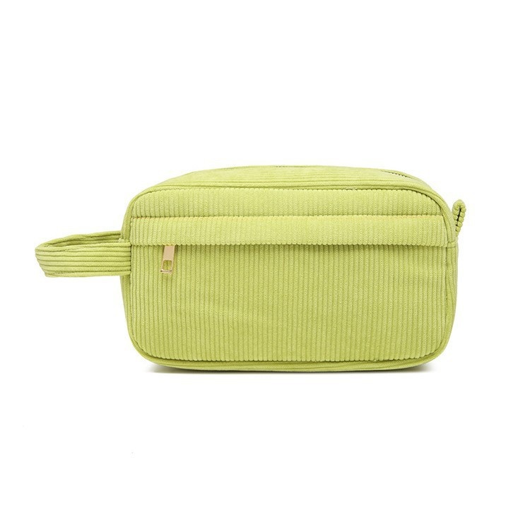Corduroy Large-Capacity Handheld Makeup Bag - Image 4