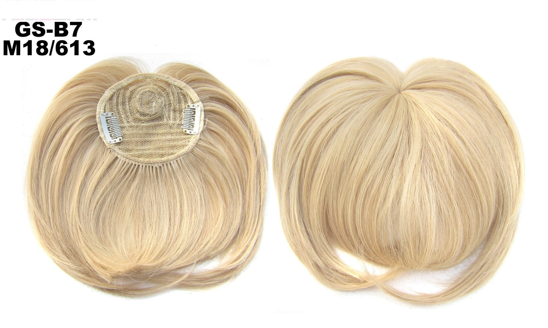 High Temperature Silk Chemical Fiber Wig Top Heart Bangs, Peach Heart Bangs On The Top Of TheHead - Image 4