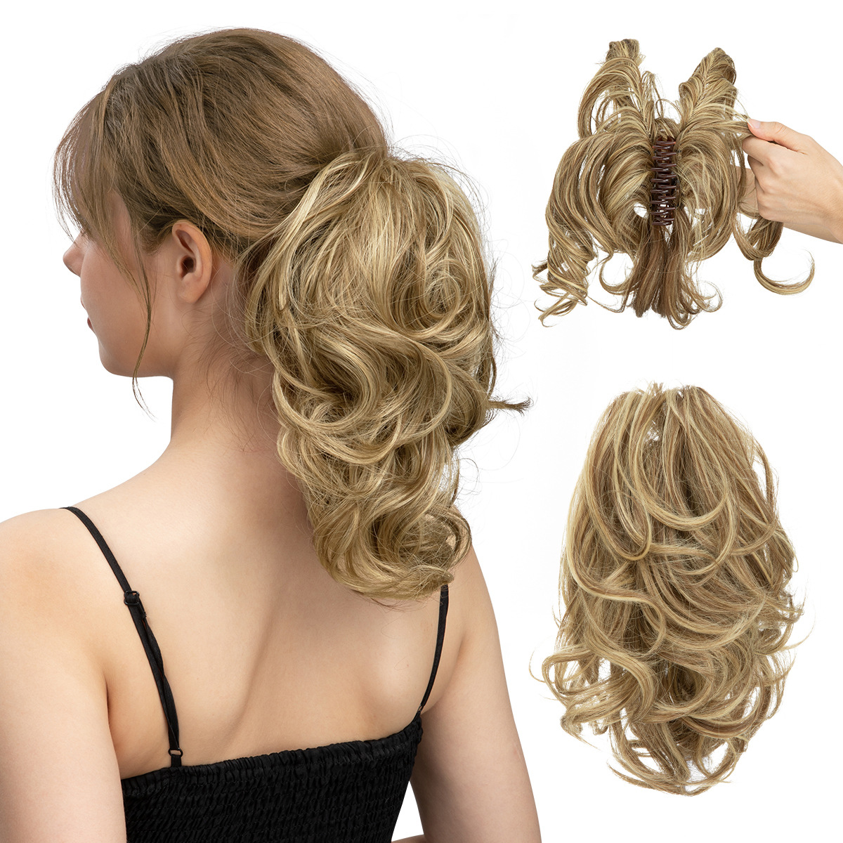 Wig Grip Ponytail Short Female Adjustable Fluffy Natural Short - Image 7