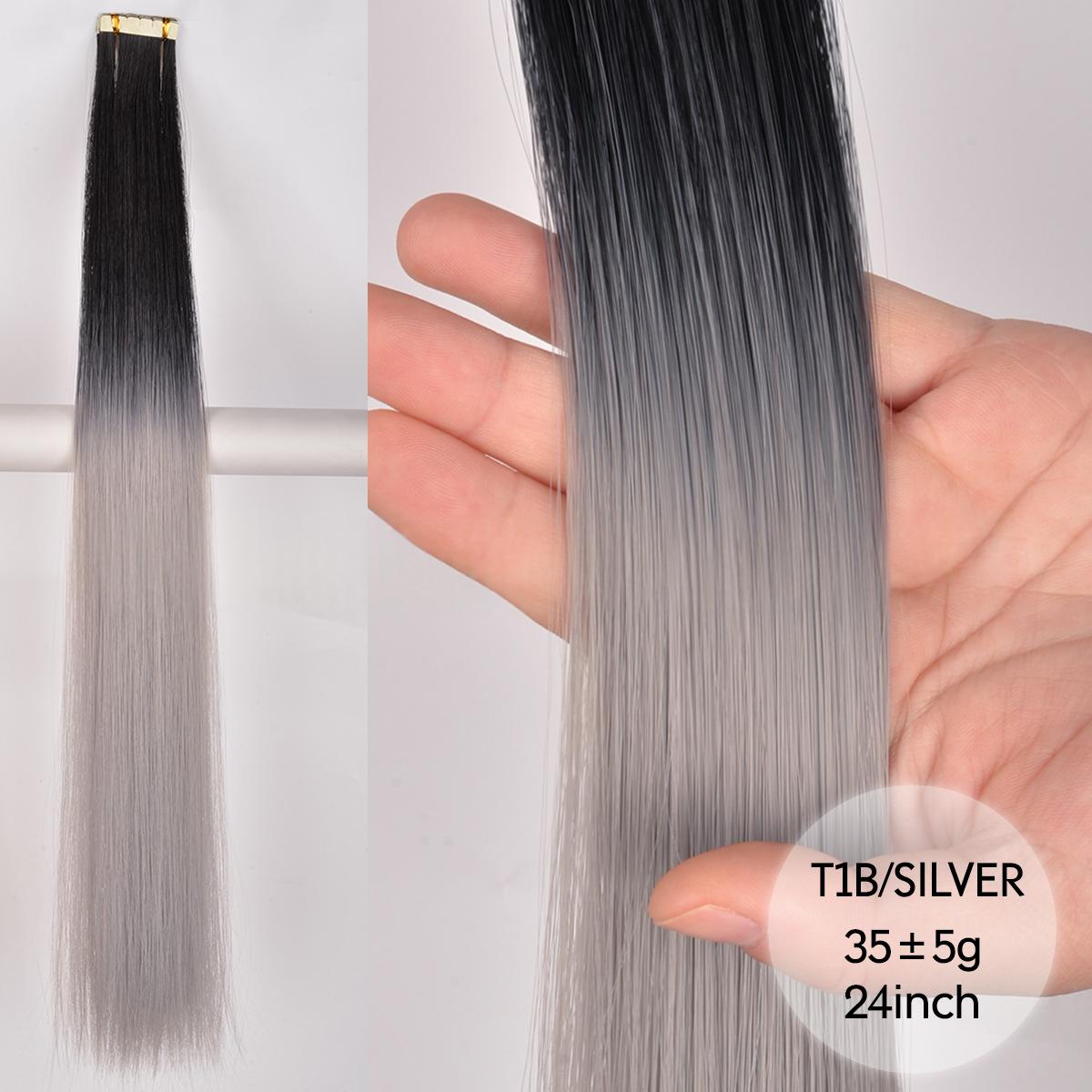 Colored Womens Hair Extension Synthetic Wig Pieces - Image 8