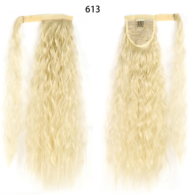 Ponytail Wig Water Wave Velcro Banding Chemical Fiber High Temperature Silk - Image 19