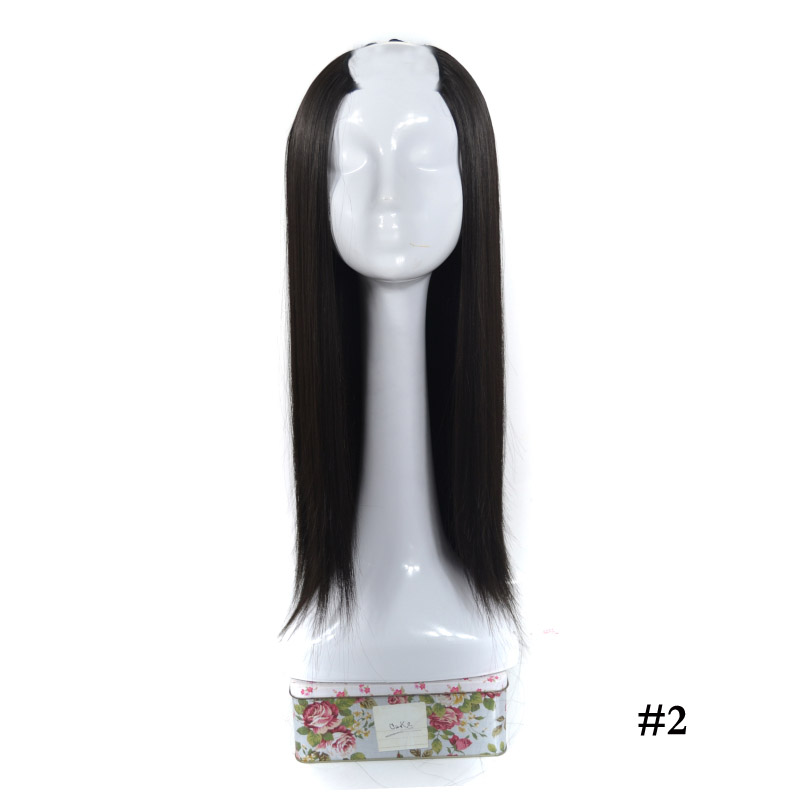Women's Long Straight Hair U-shaped Half Headgear