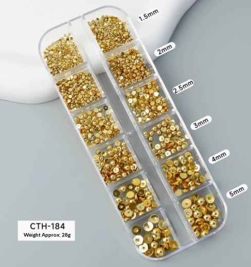 Gold And Silver Half-moon Stars For Nail Decoration - Image 2