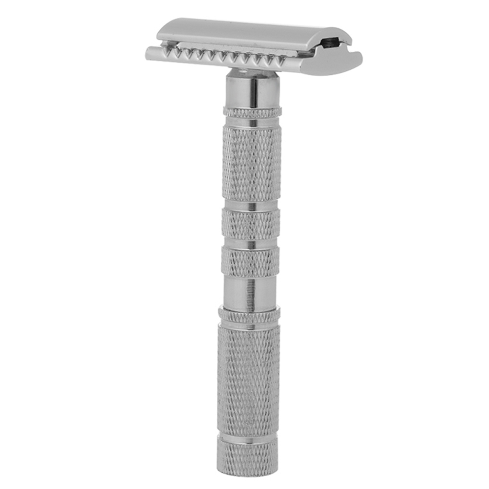 Vintage Manual Safety Metal Shaver with Brush