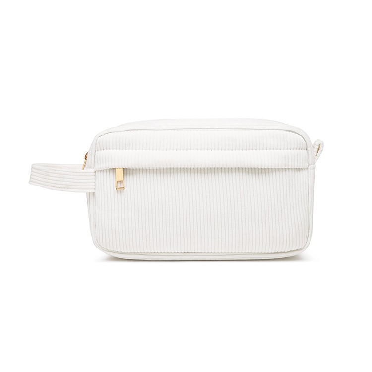 Corduroy Large-Capacity Handheld Makeup Bag - Image 2