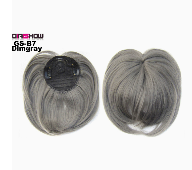 High Temperature Silk Chemical Fiber Wig Top Heart Bangs, Peach Heart Bangs On The Top Of TheHead - Image 19