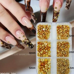 Gold And Silver Half-moon Stars For Nail Decoration