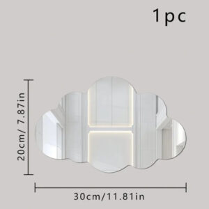 Cloud-shaped Mirror Acrylic Wall Background Decoration