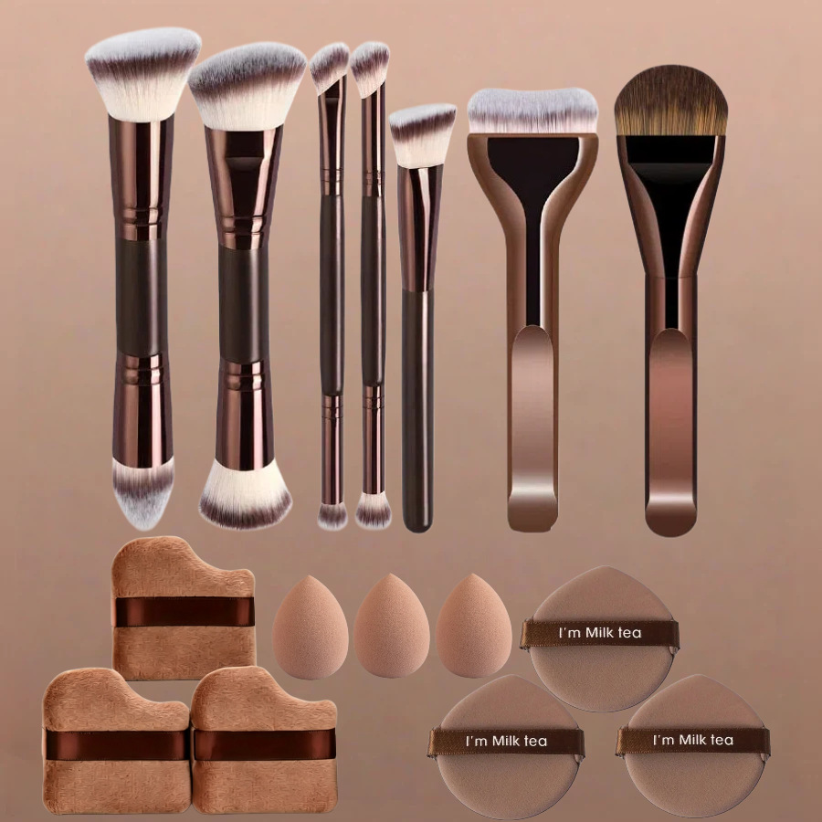 Coffee-colored Makeup Brush Beauty Tool - Image 2