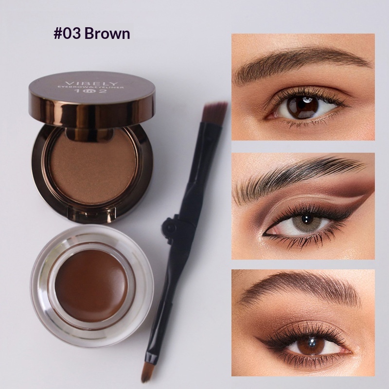Waterproof Sweat-proof And Smudge-proof 2-in-1 Dual-color Eyeliner And Brow Gel - Image 3