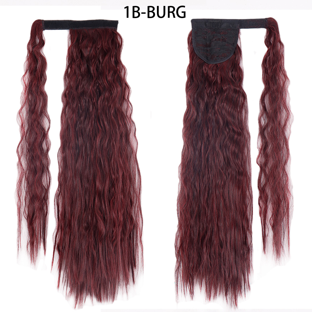 Ponytail Wig Water Wave Velcro Banding Chemical Fiber High Temperature Silk - Image 12