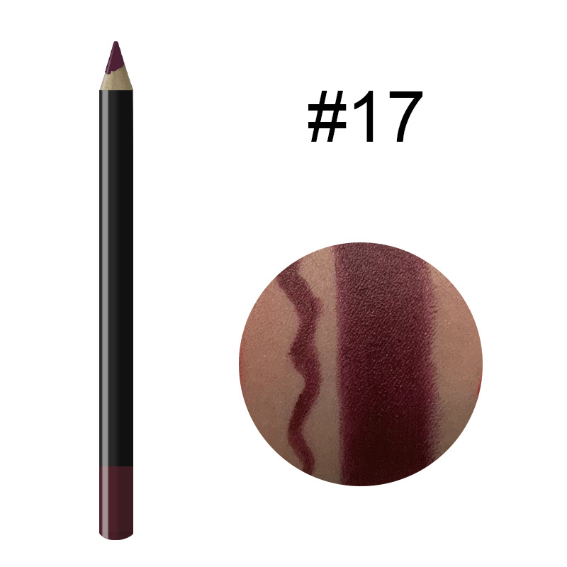 20 Color Black Pen Holder Lip Liner Waterproof Easy To Color - Image 17