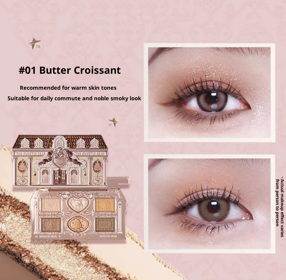 Sweetheart Bear Eyeshadow Palette Matte Shimmer Easy To Use