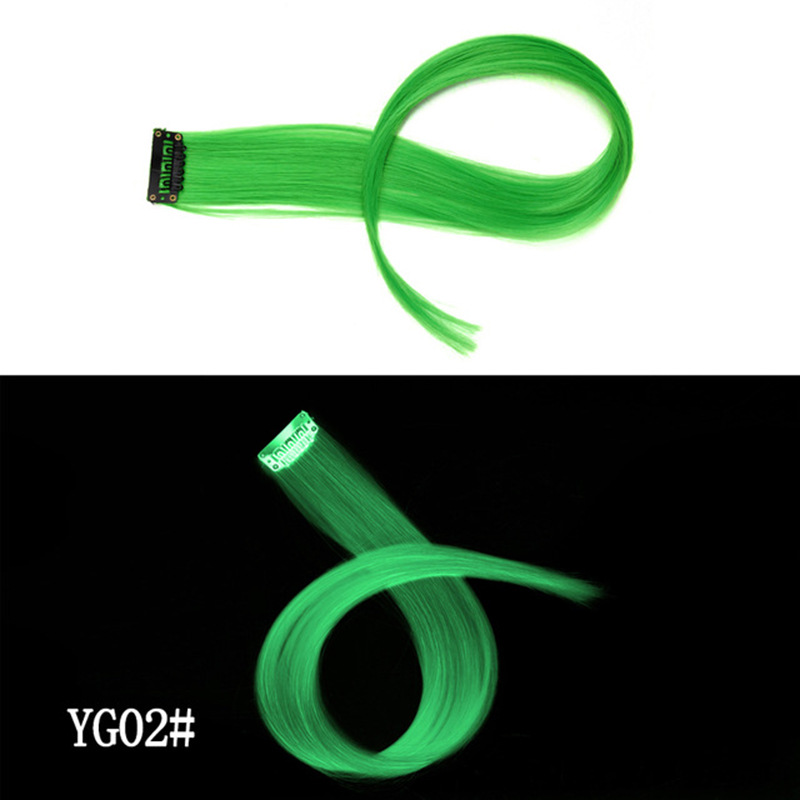 Luminous DIY Clip - In Hair Luminous Hairpiece Hair Traceless 50 CM Rainbow Colour - Image 2
