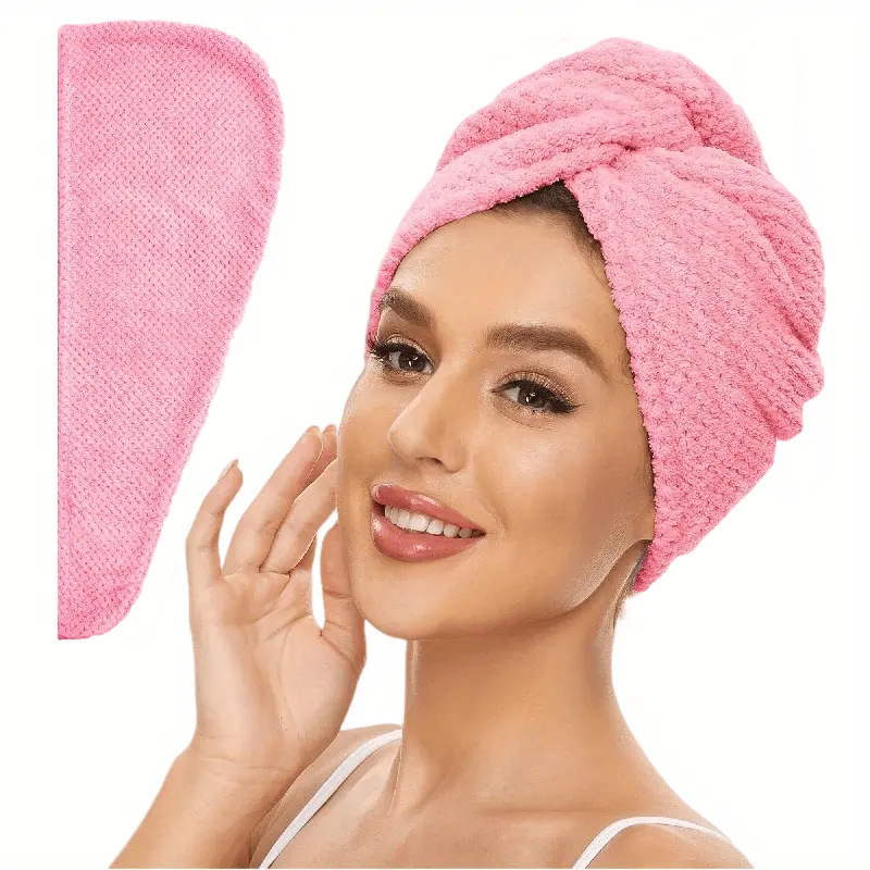 Womens Coral Fleece Hair Drying Cap Highly Absorbent - Image 4
