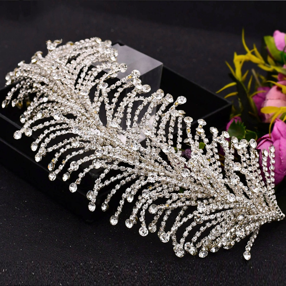 Handmade Chain Rhinestone Soft Silk Hair Accessories - Image 2