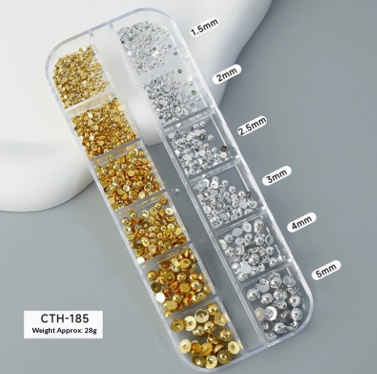 Gold And Silver Half-moon Stars For Nail Decoration - Image 6