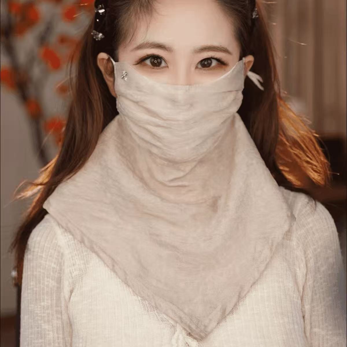 Sun Protective Face Mask Womens Summer Breathable Mask - Image 3