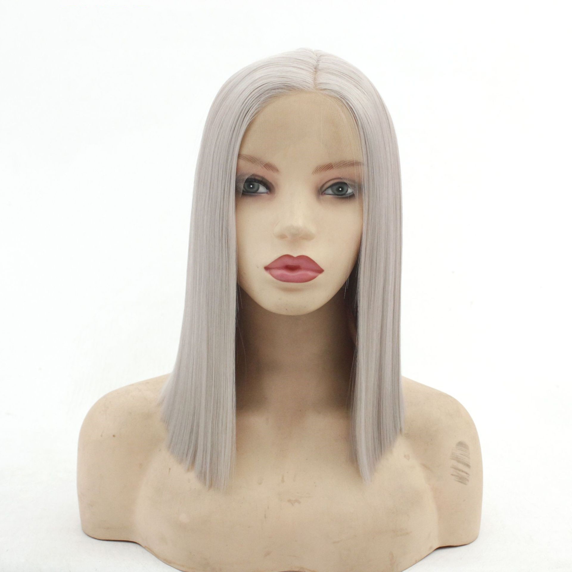 Front Lace Full Top Wig Head Cover Fashion Middle Point
