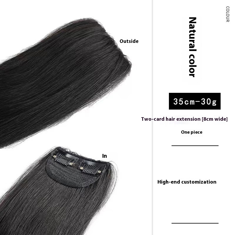 Handmade Natural Edging Straight Hair Multi-piece Wig